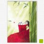 Carte décorative « Rouge bambou » illustrée par Nathalie Polfliet