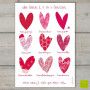 CS 163 - Carte postale d'amour/amitié "Des bisous"