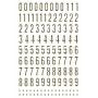 Glitty, Pack 2 sh 10,5x16cm, Alphabet / numbers, gold  - 4