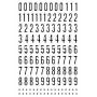 Glitty, Pack 2 sh 10,5x16cm, Alphabet / numbers, black  - 3