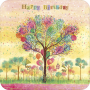 Carte bords arrondis 14x14 Jehanne Weyman "Happy Birthday"  - 1