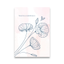 Carte condoléance: Sincères condoléances - rose et blanc avec fleurs  - 1