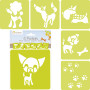 * Set of 6 stencils, Dogs  - 1